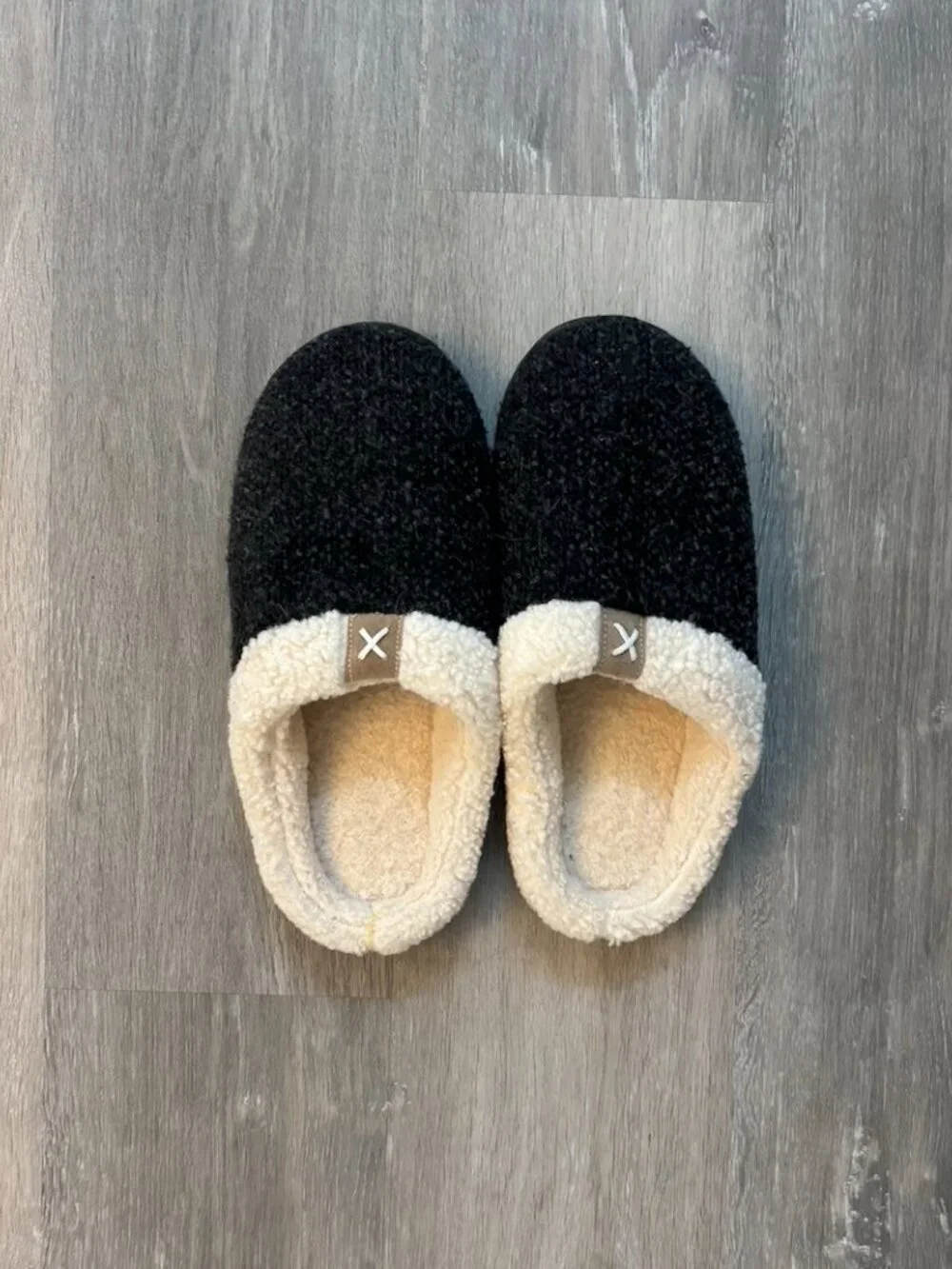MENS WARM FUZZY SLIP ON SLIPPERS SIZE 11-12